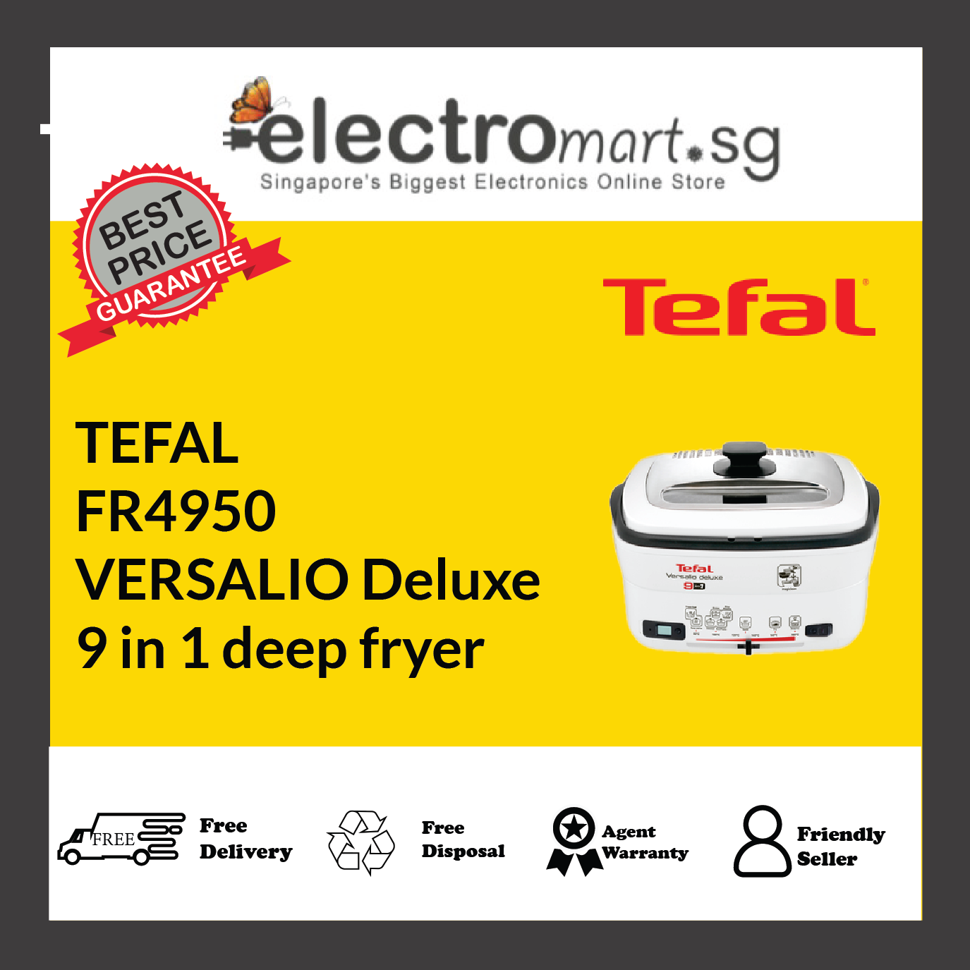 TEFAL FR4950 VERSALIO Deluxe 9 in 1 deep fryer