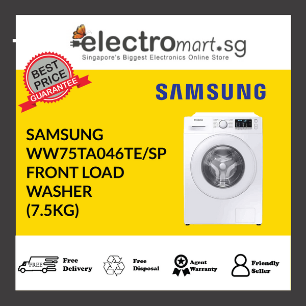 SAMSUNG WW75TA046TE/SP FRONT LOAD WASHER (7.5KG) ECOBUBBLE AND DIT - 4 TICKS