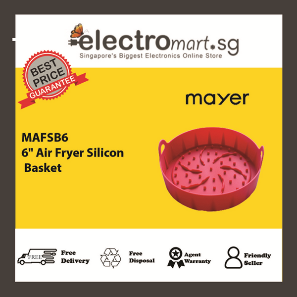Mayer 6” Air Fryer Silicon Basket MAFSB6
