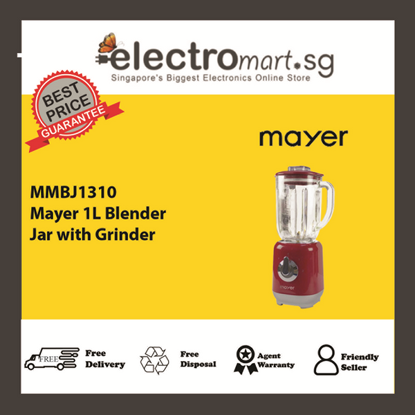 MAYER MMBJ1310 BLENDER JAR WITH GRINDER RED