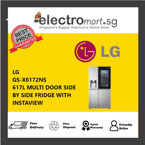 LG GS-X6172NS 617L MULTI DOOR SIDE BY SIDE FRIDGE WITH INSTAVIEW