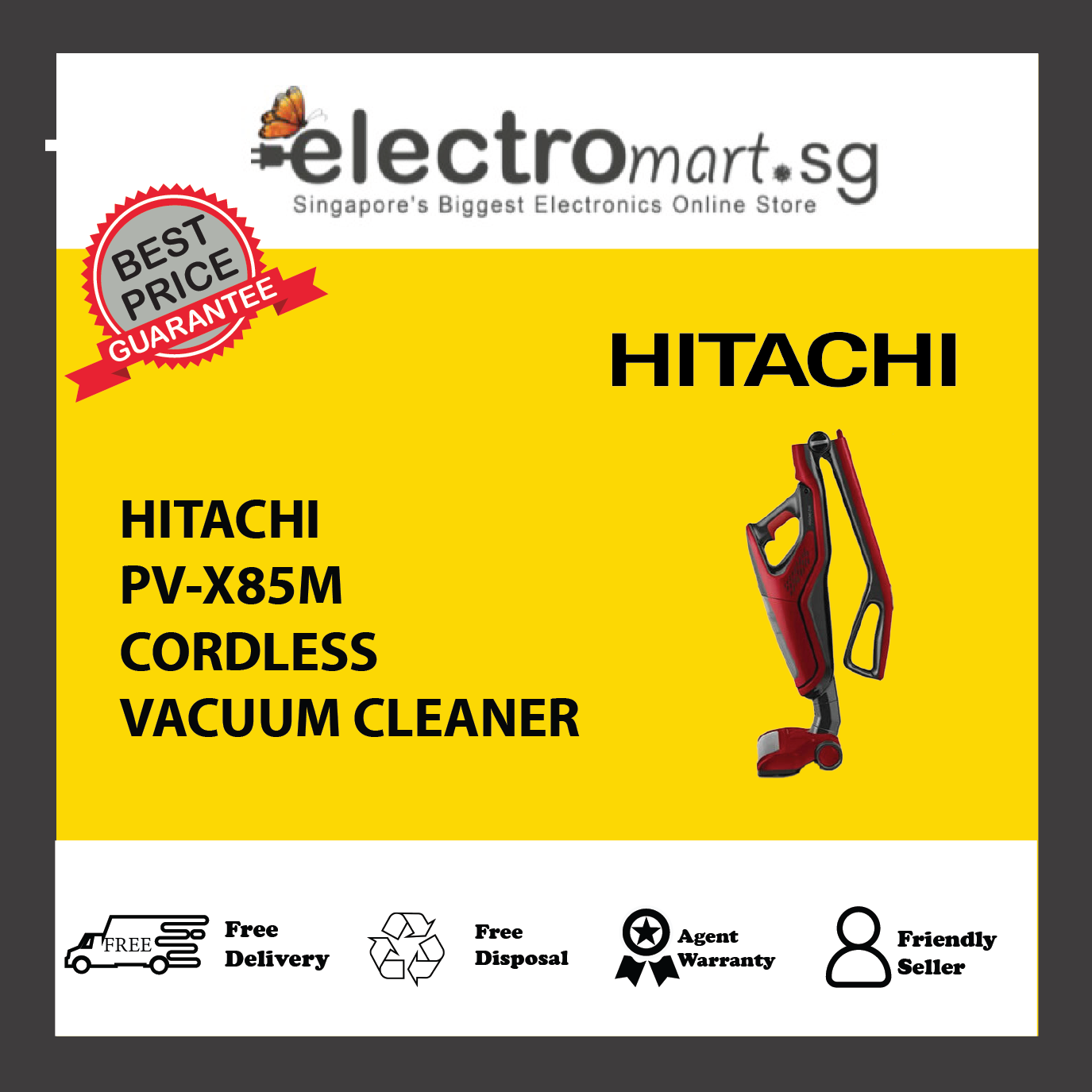 HITACHI PV-X85M CORDLESS  VACUUM CLEANER
