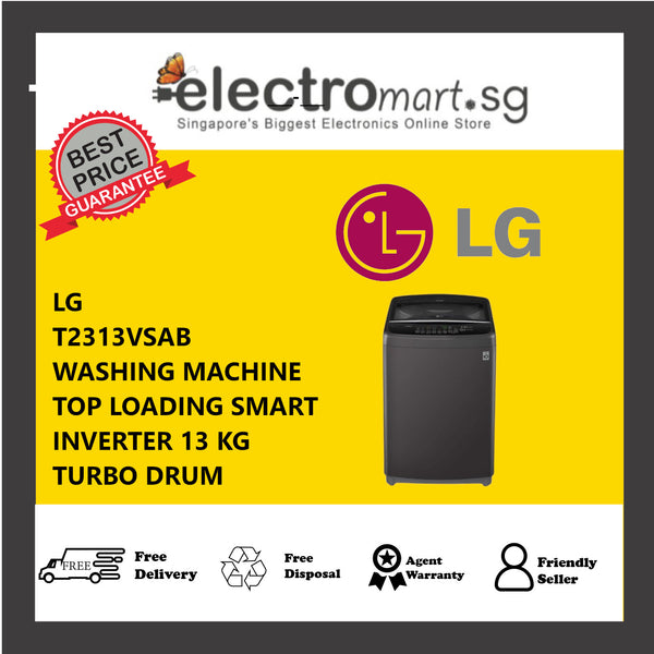 LG T2313VSAB WASHING MACHINE TOP LOADING SMART INVERTER 13 KG TURBO DRUM