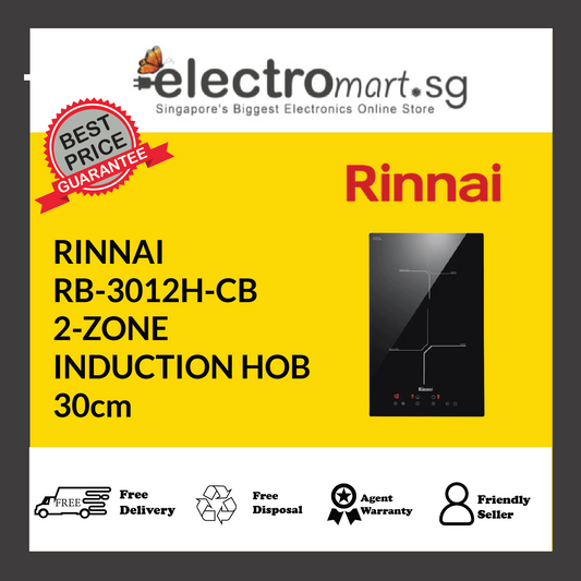 RINNAI RB-3012H-CB 2-ZONE INDUCTION HOB 30cm