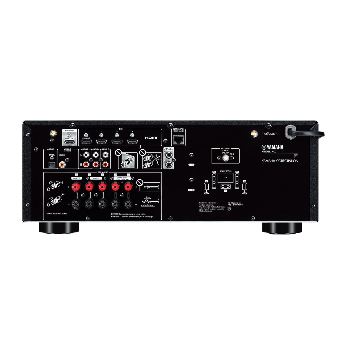 YAMAHA RX-V4A (BL) V4A - 5.2 ch AV  receiver with  CINEMA DSP  3D