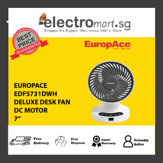 EUROPACE EDF5731DWH 7 IN DELUXE DESK FAN (DC MOTOR)