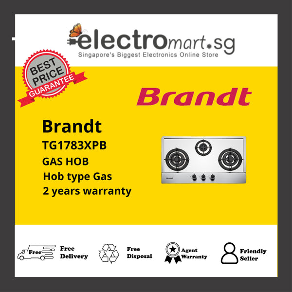 Brandt TG1783XPB Gas Hob Stainless Steel