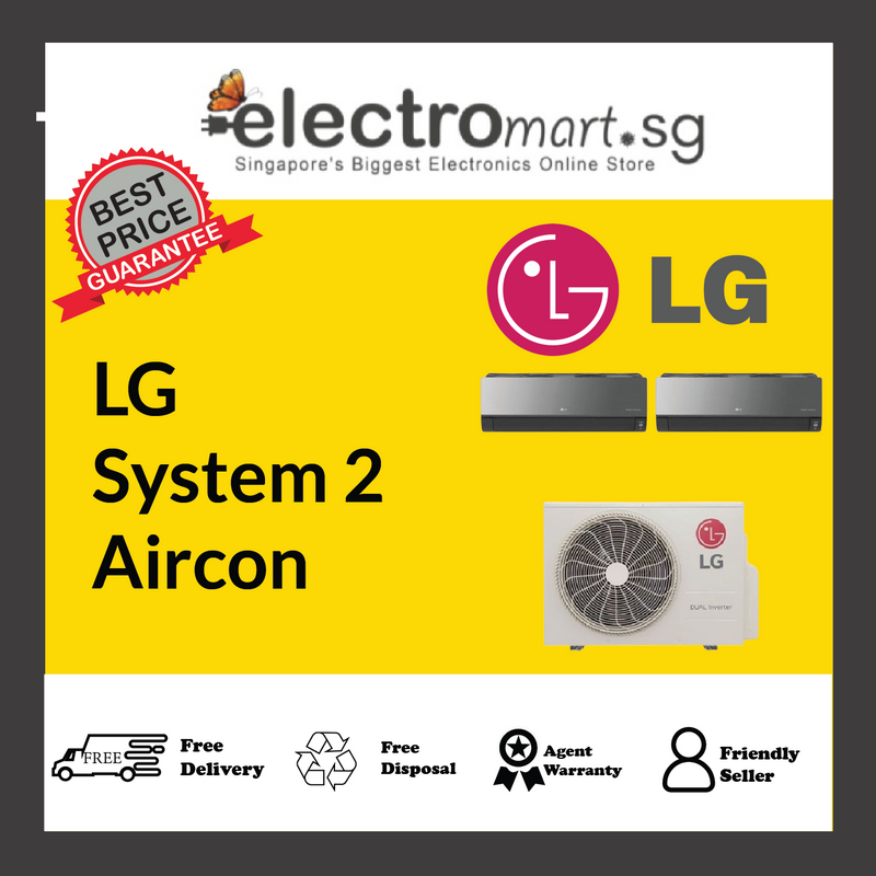 LG SYSTEM 2 AIRCON - ARTCOOL Z3UQ26GFA0/1X12GDJR0/1X18GDKR0 1X12000-1X18000 BTU