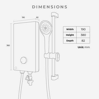 KDK TG3BL1 Instant Water Heater with One Knob Simple Control