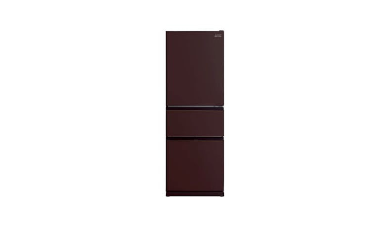 Mitsubishi MR-CGX46EX-GBR-P 363L 3-Door Fridge - Glass Brown