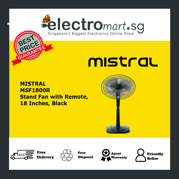 Mistral MSF1800R 18" Stand Fan with Remote Control