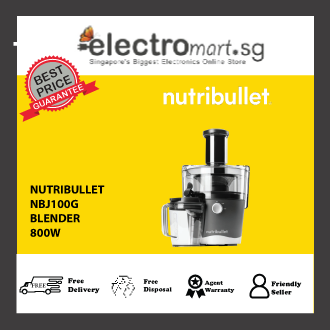 Nutribullet NBJ100G Juicer, Cold Juicer, Fruit and Vegetable Extractor, Fruit Juicer, Daily Use, Easy to Clean, 1.5 L Pulp Container, Black