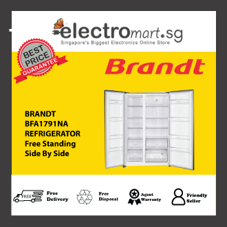 BRANDT BFA1791NA 581L Side-By-Side Fridge