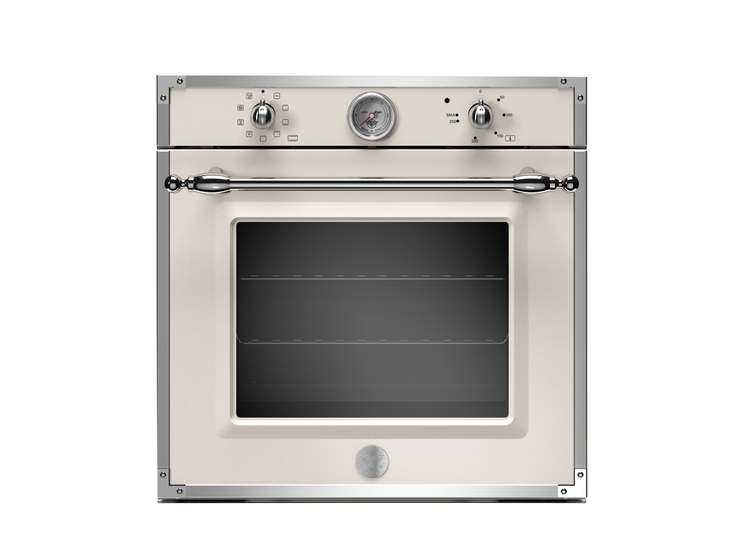 Bertazzoni F609HEREKTAX 76L Built-In Electric Single Oven - Ivory / Chrome