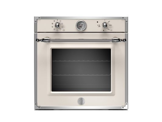 Bertazzoni F609HEREKTAX 76L Built-In Electric Single Oven - Ivory / Chrome