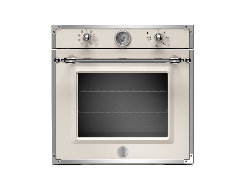 Bertazzoni F609HEREKTAX 76L Built-In Electric Single Oven - Ivory / Chrome