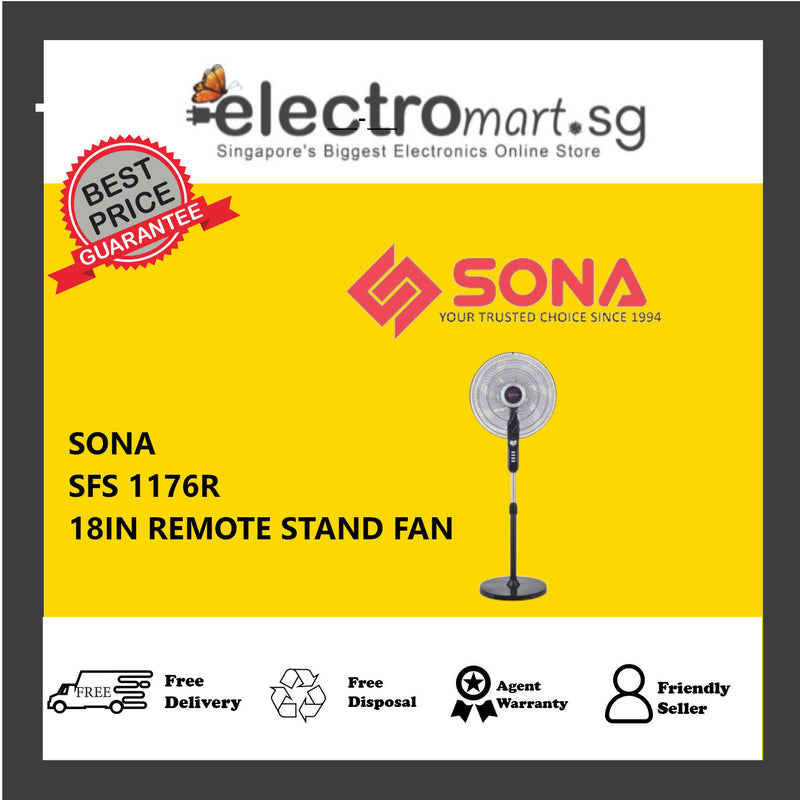 SONA SFS 1176R 18IN REMOTE STAND FAN