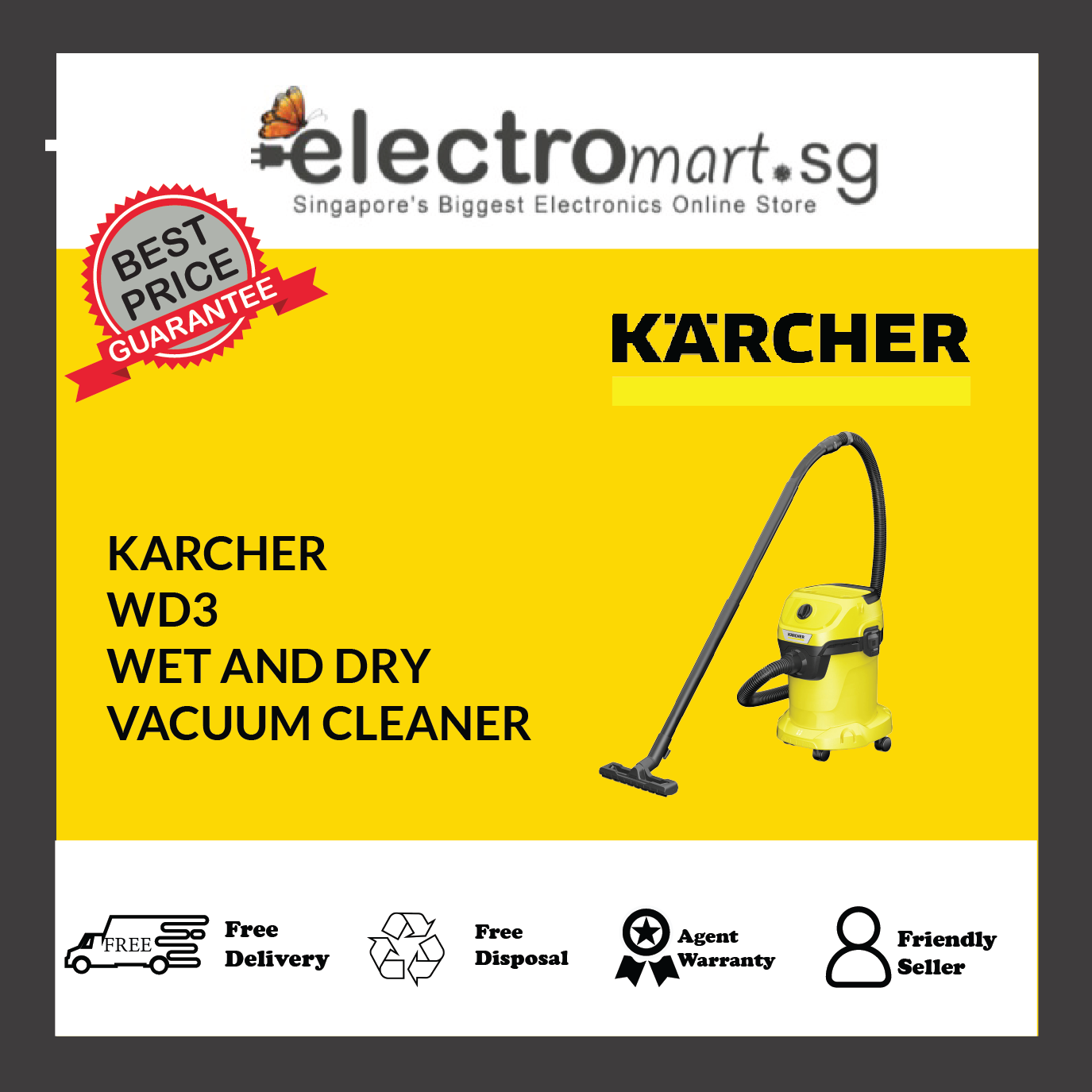 KARCHER WD 3 Wet and dry vacuum cleaner
