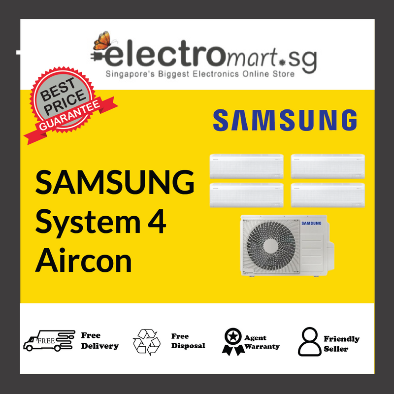 SAMSUNG SYSTEM 4 AIRCON AJ070DCJ4KFSP/2XAJ009DBAPKFSP/2XAJ024DBAPKFSP 2X9000 & 2X24000 BTU