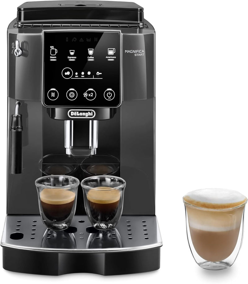 DELONGHI ECAM220.22.GB Magnifica start fully Automatic coffee machine,the freshest coffee ,Sift touch control panel, Traditional Milk frother ,One touch recipes Black