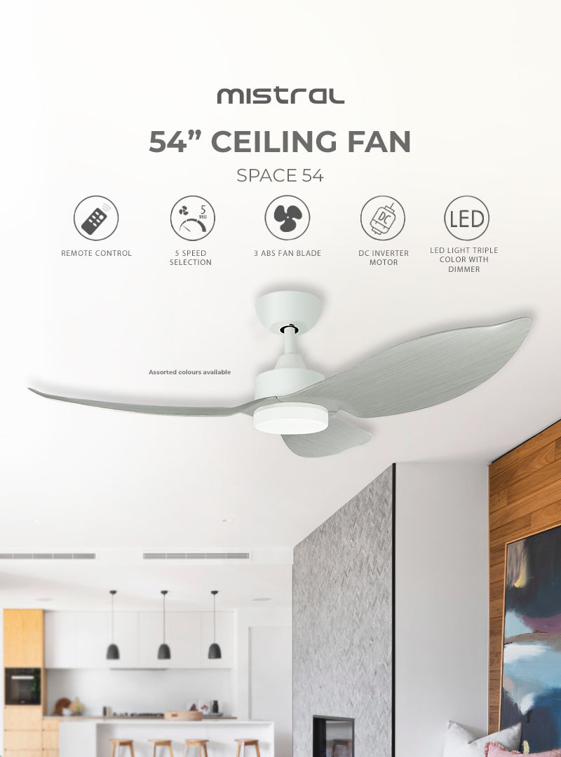 (Installation Available) Mistral Ceiling Fan Space 36 / 46 / 54 PROMO 1st May - 31st May 2026