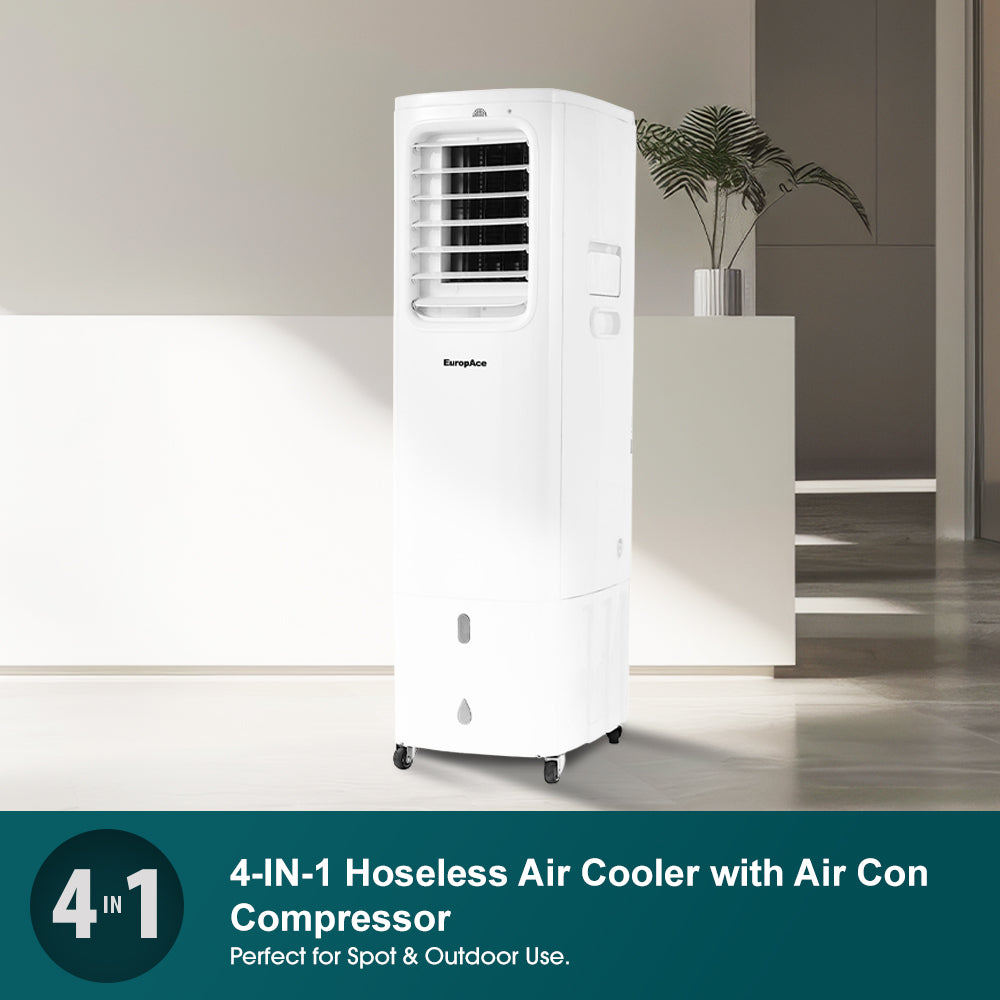 EUROPACE EHAC13DH1WH 4-IN-1 Hoseless Spot Cooler with Air Con Compressor