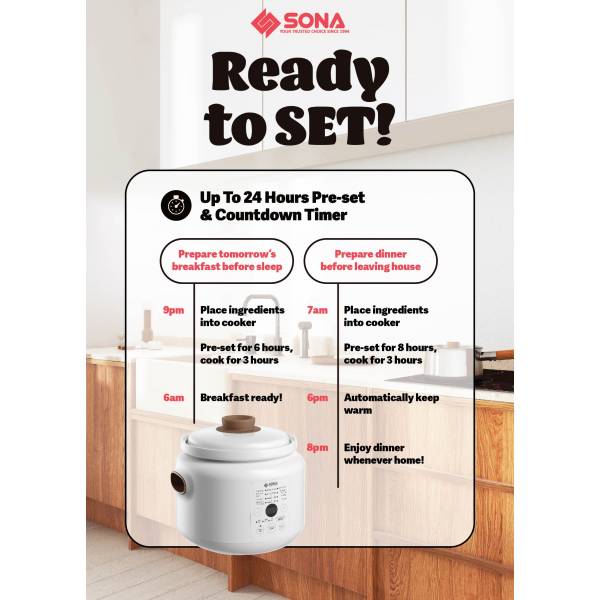 SONA SSC 1062 Digital Stew Cooker 3L