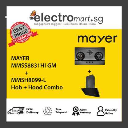 Mayer MMSS8831HI GM  + MMSH8099-L Hob + Hood Combo