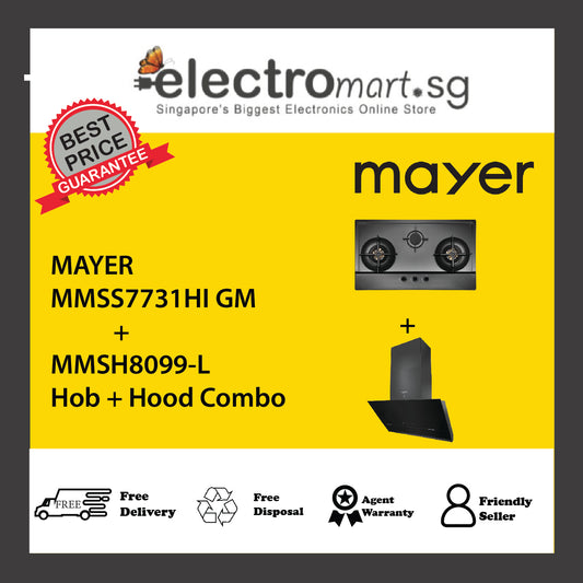 Mayer MMSS7731HI GM  + MMSH8099-L  Hob + Hood Combo