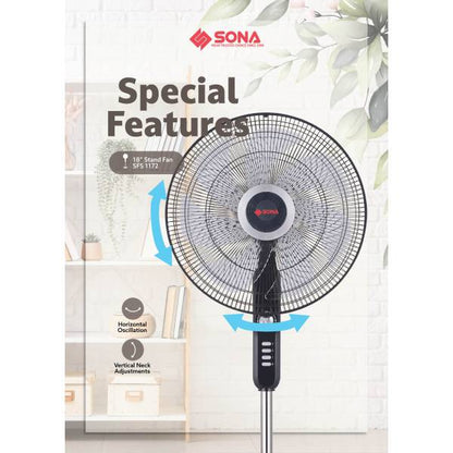 SONA SFS 1172 18IN STAND FAN