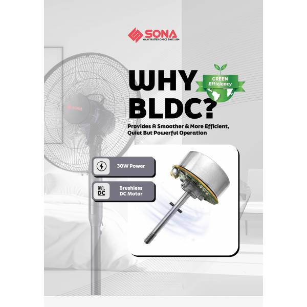 SONA SFS 1182DC 3-In-1 Remote DC Stand Fan 16"