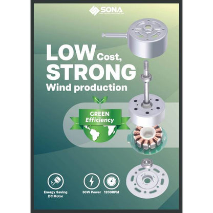 SONA SFS 1184DC Remote DC Stand Fan 16”