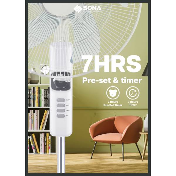 SONA SFS 1184DC Remote DC Stand Fan 16”