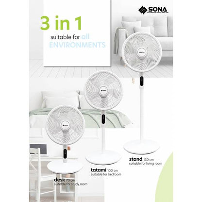 SONA SFS 1189DC 3 -In-1 Remote DC Stand Fan