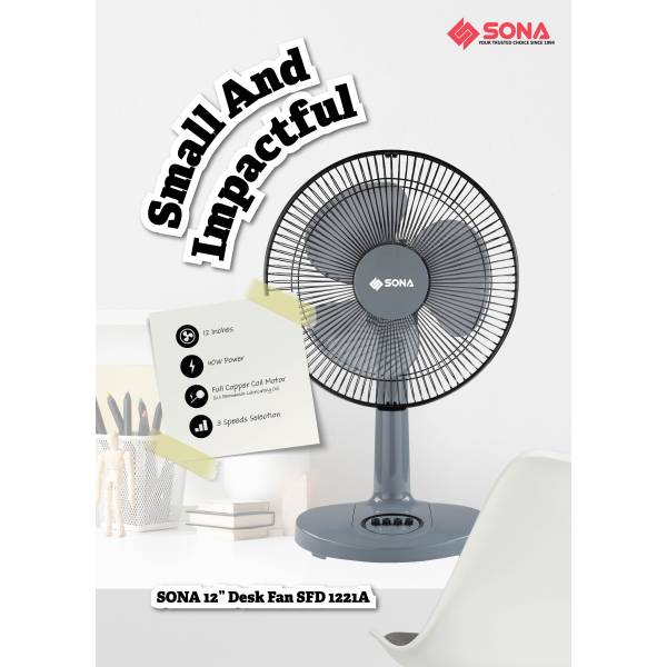 SONA SFD 1221A DESK FAN 12″