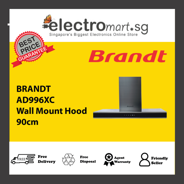 BRANDT AD996XC Wall Mount Hood 90cm