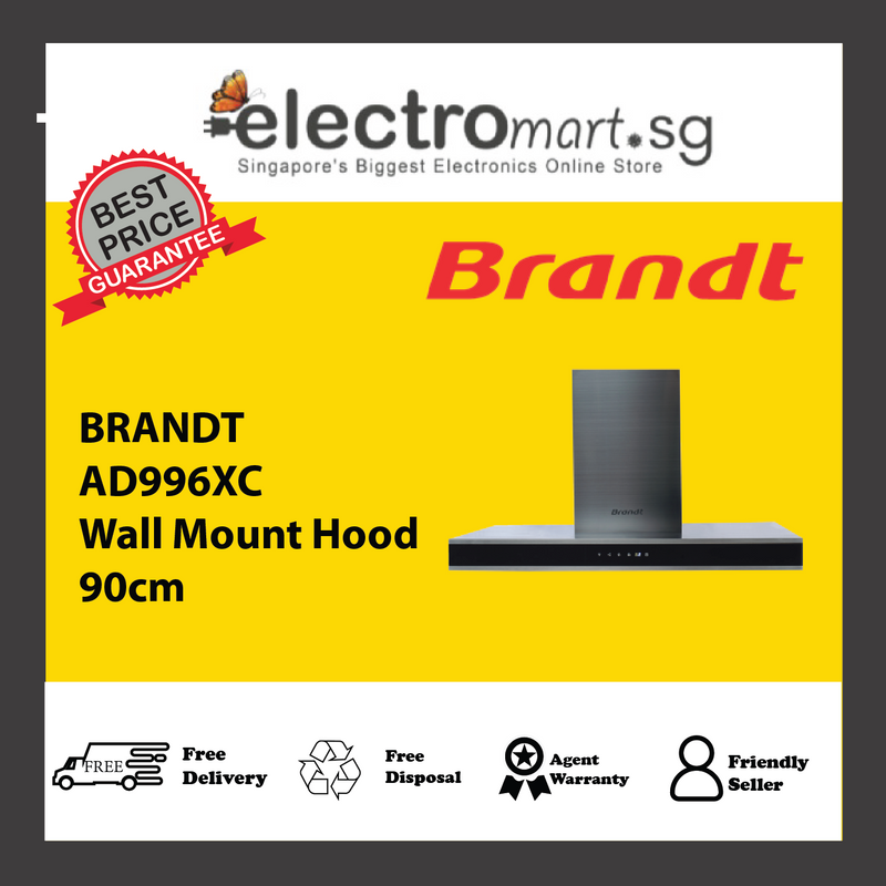 BRANDT AD996XC Wall Mount Hood 90cm