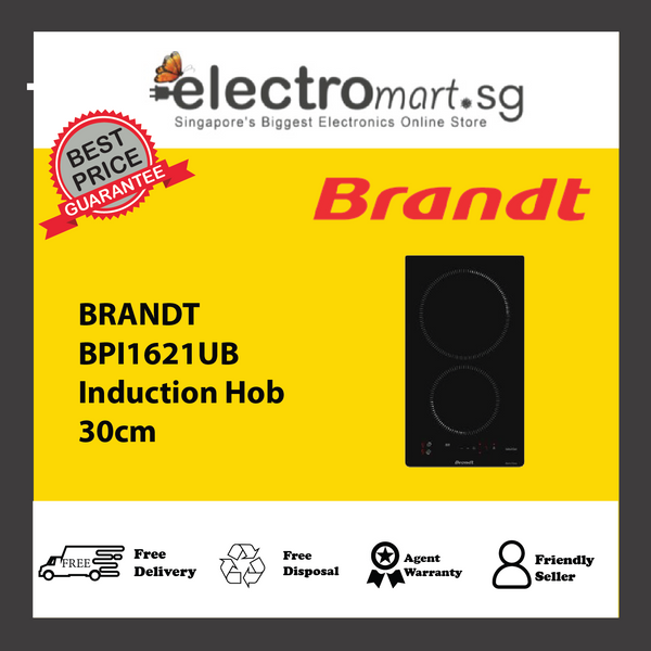 BRANDT BPI1621UB Induction Hob 30cm