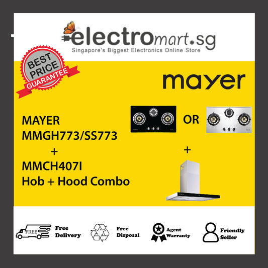 Mayer MMGH773/SS773 + MMCH407I Hob + Hood Combo