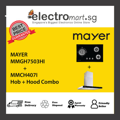 Mayer MMGH7503HI  + MMCH407I Hob + Hood Combo