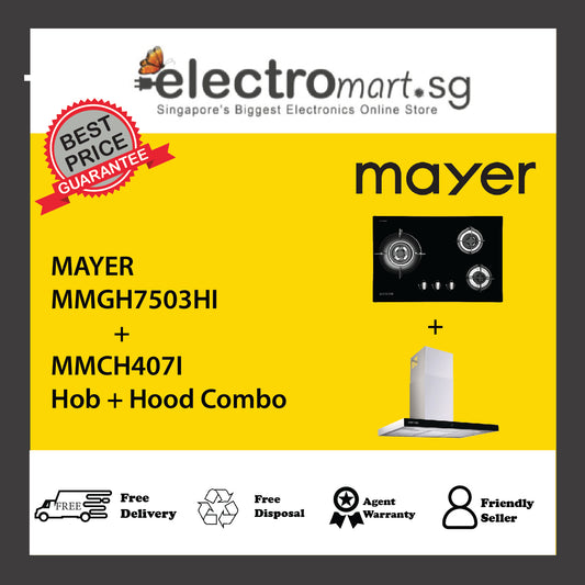 Mayer MMGH7503HI  + MMCH407I Hob + Hood Combo