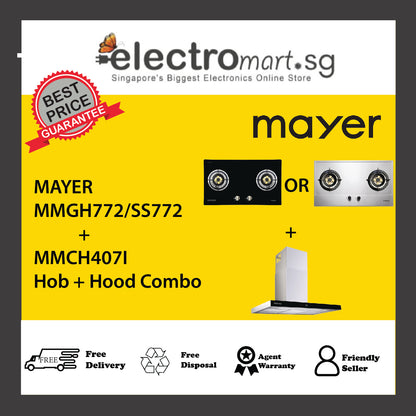 Mayer MMGH772/SS772 + MMCH407I Hob + Hood Combo