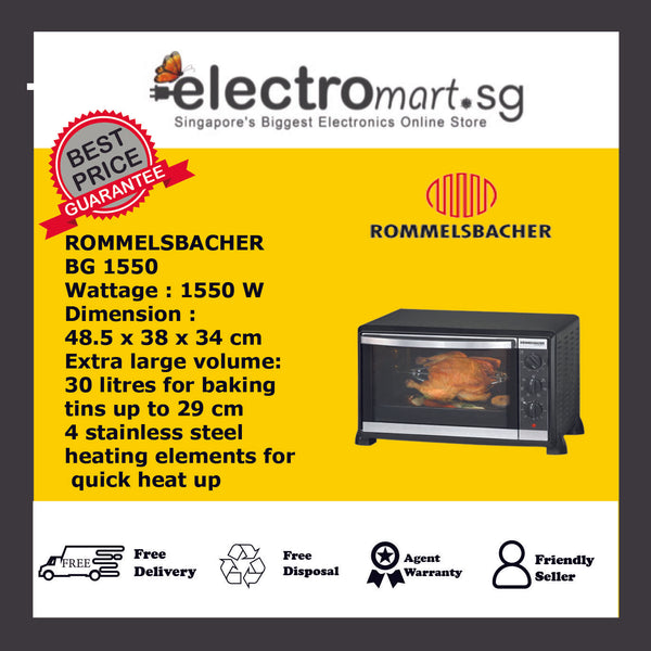 Rommelsbacher BG 1550 30 L Baking Oven