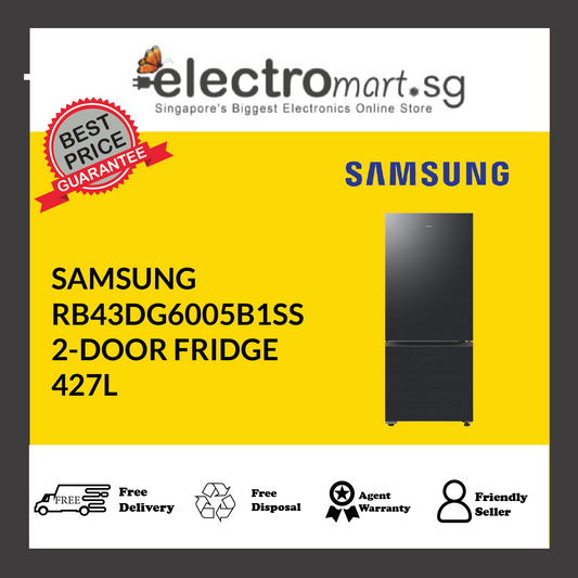 SAMSUNG RB43DG6005B1SS 2-DOOR FRIDGE 427L