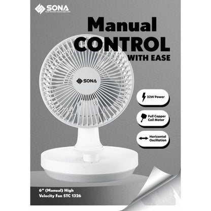 SONA STC 1326 High Velocity Fan 6”