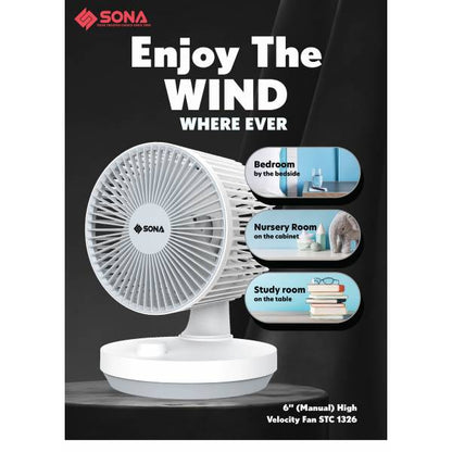SONA STC 1326 High Velocity Fan 6”