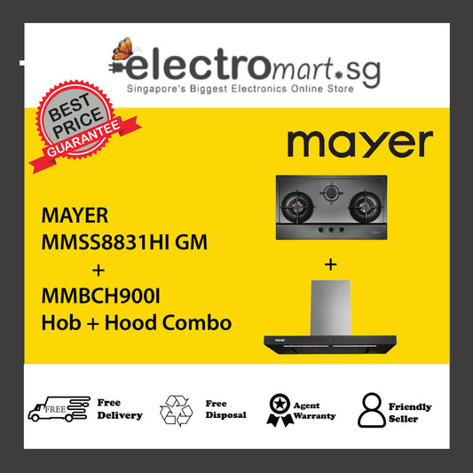 Mayer MMSS8831HI GM  + MMBCH900I Hob + Hood Combo