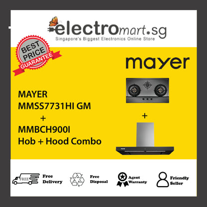 Mayer MMSS7731HI GM  + MMBCH900I  Hob + Hood Combo