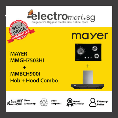 Mayer MMGH7503HI  + MMBCH900I Hob + Hood Combo