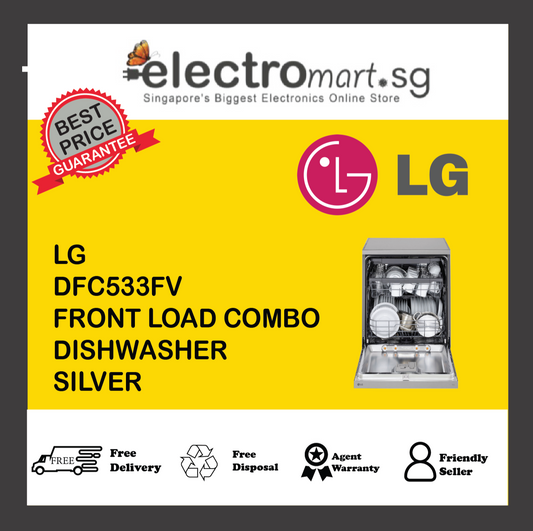 LG DFC533FV Front Control Smart Wi-fi Enabled Dishwasher in Prime Silver
